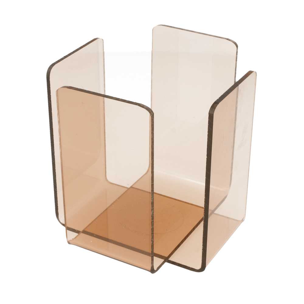 SERVILLETERO 11x11x10,8 CM ROSA/AHUMADO METACRILATO (2 UNID.)