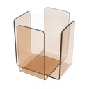 SERVILLETERO 11x11x10,8 CM ROSA/AHUMADO METACRILATO (2 UNID.)