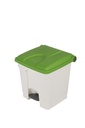 Contenedor 30l Tapa Verde Blanco Cocina