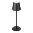 LÁMPARA LED INALÁMBRICA + DIMMER 4000 mAH Ø 12x38 CM NEGRO METAL (1 UNID.)