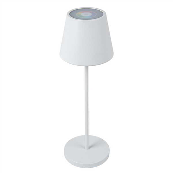 LÁMPARA LED INALÁMBRICA + DIMMER 4000 mAH Ø 11x35 CM BLANCO METAL (1 UNID.)