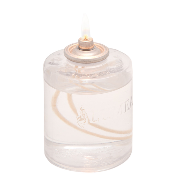 CARGAS PARAFINA 40 HORAS Ø 6x6,6 CM TRANSLÚCIDO PET (36 UNID.)