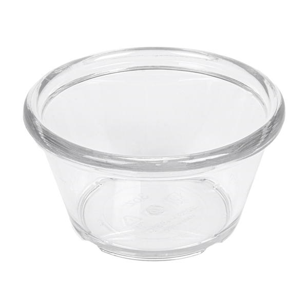 12 RAMEQUINES 90 ML Ø 7,5x4 CM TRANSPARENTE PET (1 UNID.)