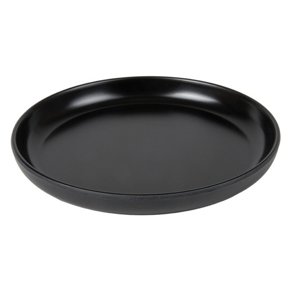 PLATOS LLANOS 'ASAMI WARE' Ø 16x2 CM NEGRO MELAMINA (6 UNID.)
