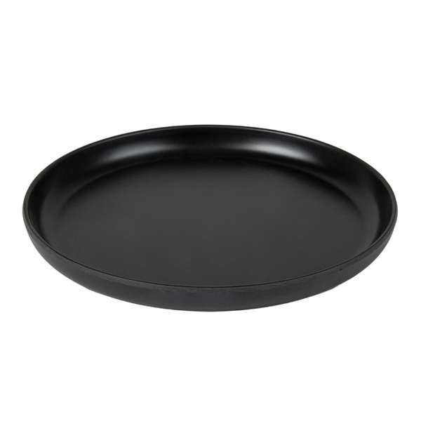 Platos Llanos 'Asami Ware' Ø 19X2 Cm Negro Melamina (6 Unid.)
