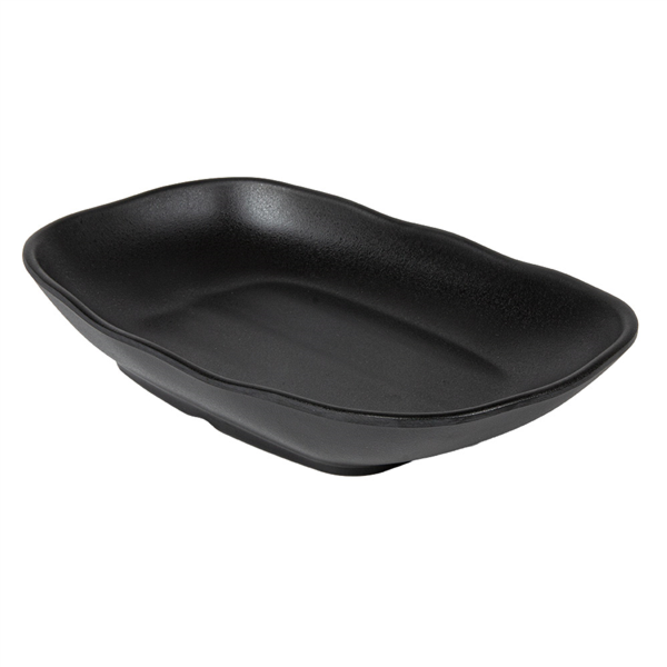 Boles Rectangulares 'Asami Ware' 25,2X15,8X4,2 Cm Negro Melamina (6 Unid.)
