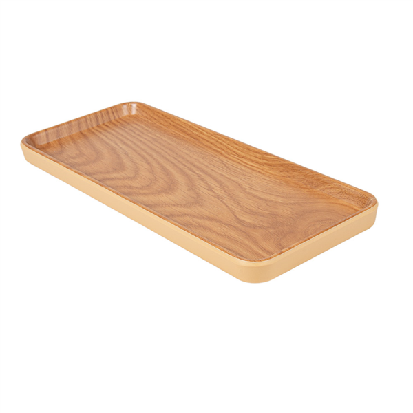 BANDEJAS RECTANGULARES 'ASAMI WARE' 28,5x12x2 CM SÍMIL MADERA MELAMINA (4 UNID.)