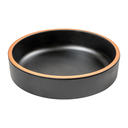 PLATOS HONDOS 'ASAMI WARE' 450 ML Ø15,3x4,3 CM NEGRO MELAMINA (12 UNID.)