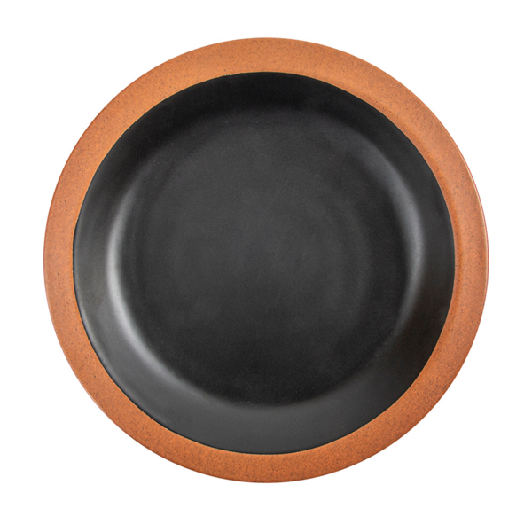 PLATOS 'ASAMI WARE' 550 ML Ø22,9x3 CM NEGRO MELAMINA (12 UNID.)