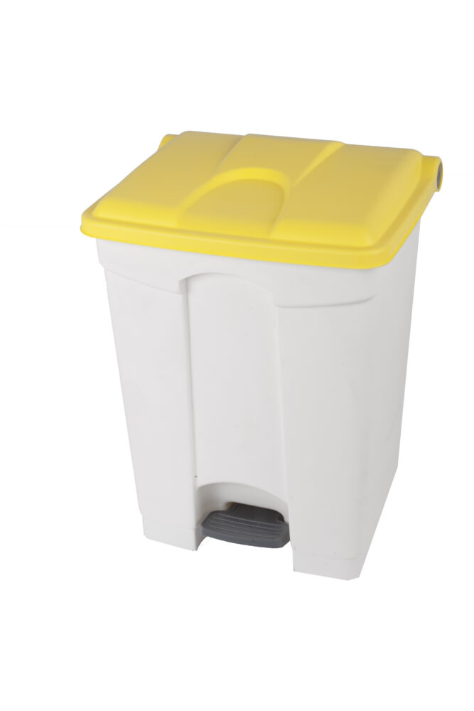 Contenedor 70l Tapa Amarillo Blanco Cocina