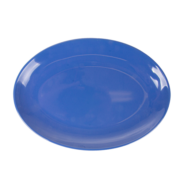 PLATOS OVALES 'ASAMI WARE' 25,5x18 CM AZUL MELAMINA (15 UNID.)