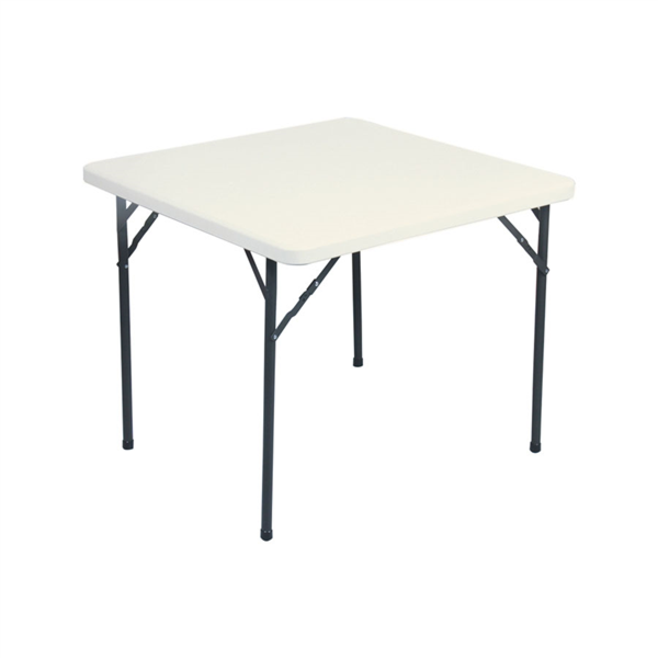 MESA CUADRADA PLEGABLE 86x86x74 CM BLANCO PE (1 UNID.)