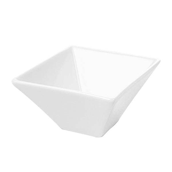 Boles Cuadrados 300 Ml 12,2X6 Cm Blanco Porcelana (6 Unid.)