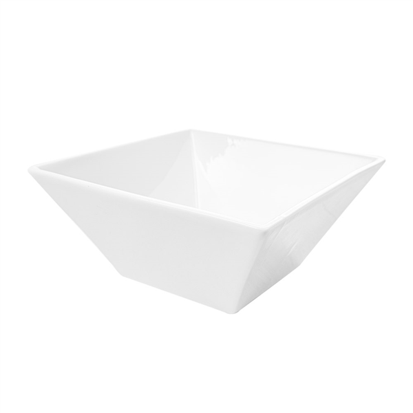 BOLES CUADRADOS 1000 ML 17,5x7 CM BLANCO PORCELANA (3 UNID.)