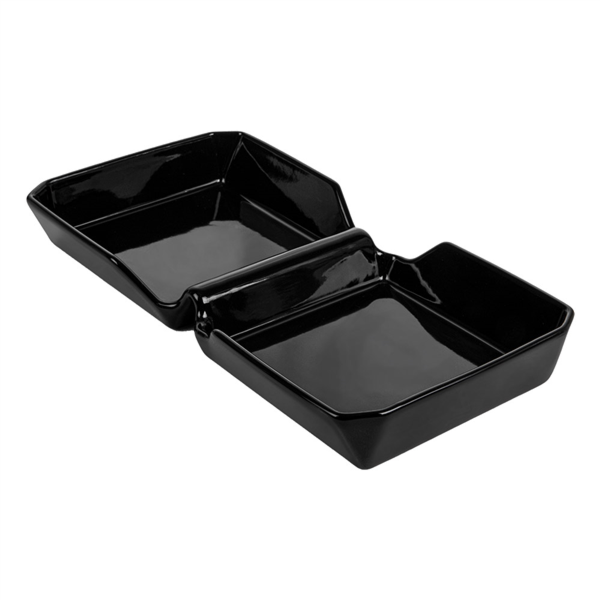Caja Hamburguesa 26X13,7X3,4 Cm Negro Porcelana (6 Unid.)