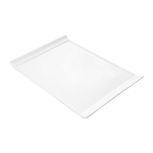 PLATOS RECTANGULARES 40x28x2,1 CM BLANCO PORCELANA (6 UNID.)