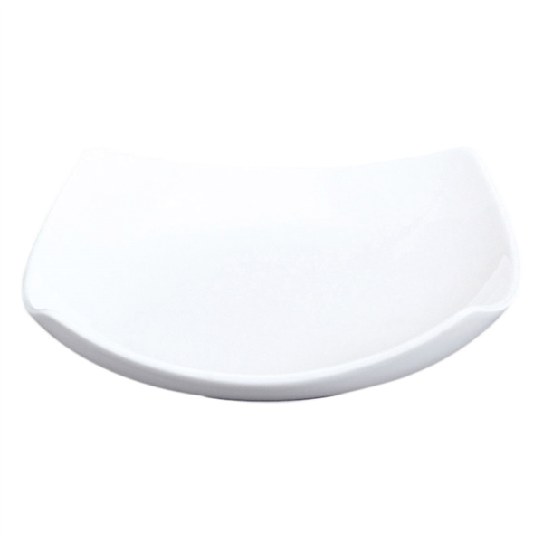 Platos Cuadrados Curvados 27,5X27,5X6,6 Cm Blanco Porcelana (12 Unid.)
