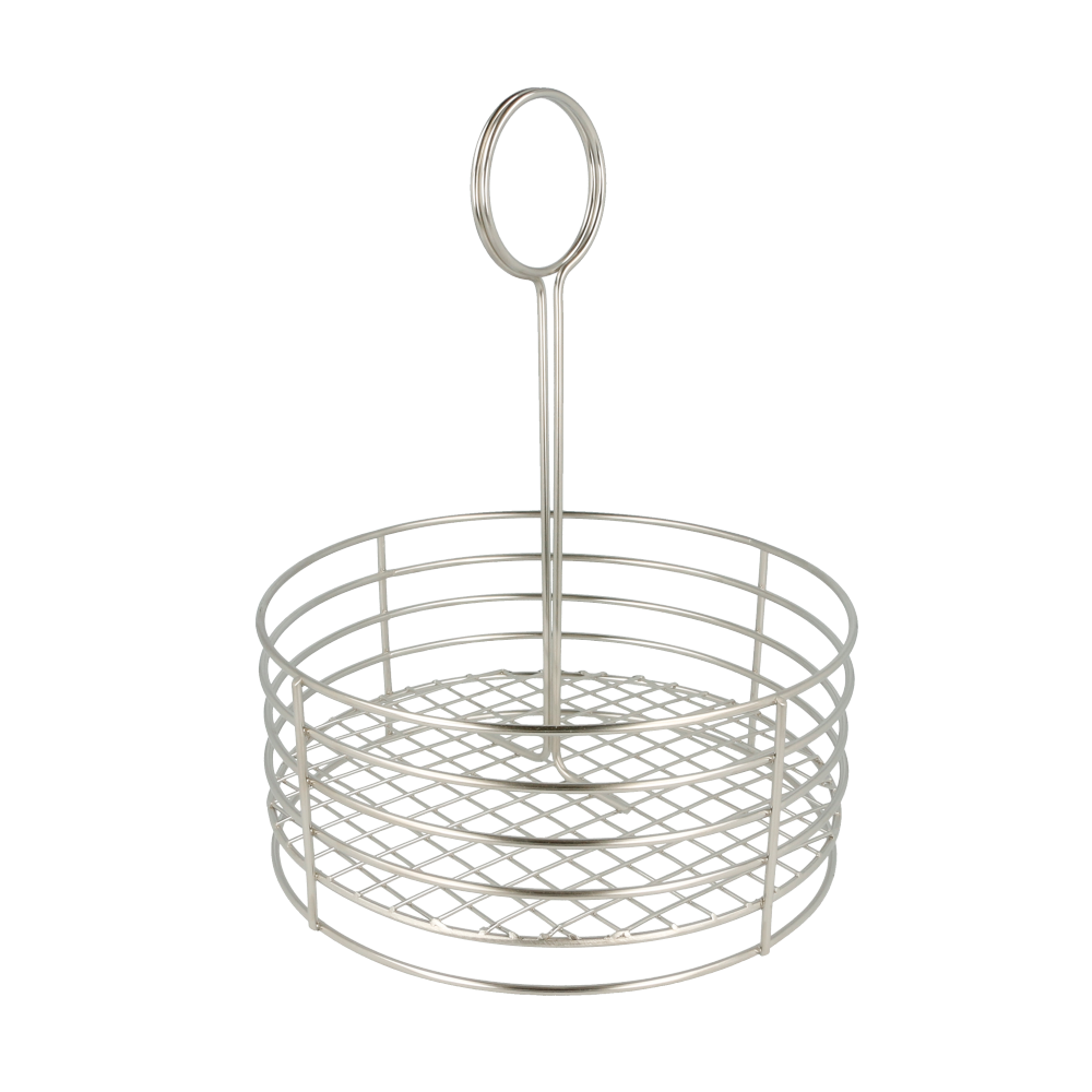 CESTA CONDIMENTOS Ø 19x24 CM PLATEADO INOX (1 UNID.)