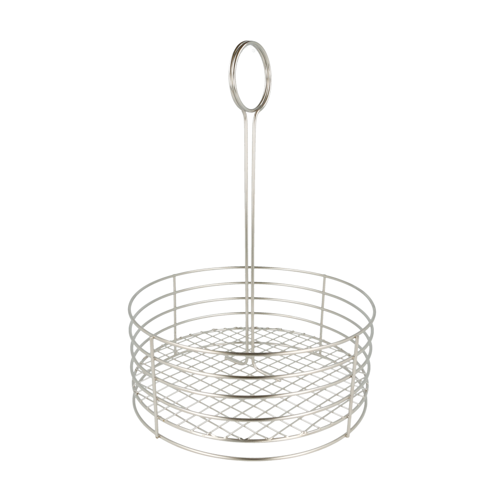 CESTA CONDIMENTOS Ø 22x30,5 CM PLATEADO INOX (1 UNID.)