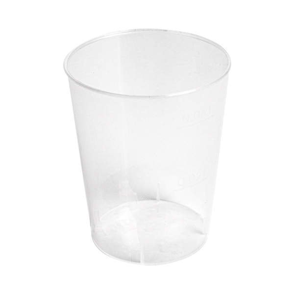 VASOS REUTILIZABLES 20/40 ML Ø 4,1/3,2x5,1 CM TRANSPARENTE PP (2000 UNID.)