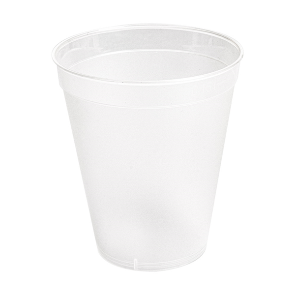 VASOS REUTILIZABLES 150 ML Ø 6,5/4,2x7,5CM TRANSPARENTE PP (1000 UNID.)