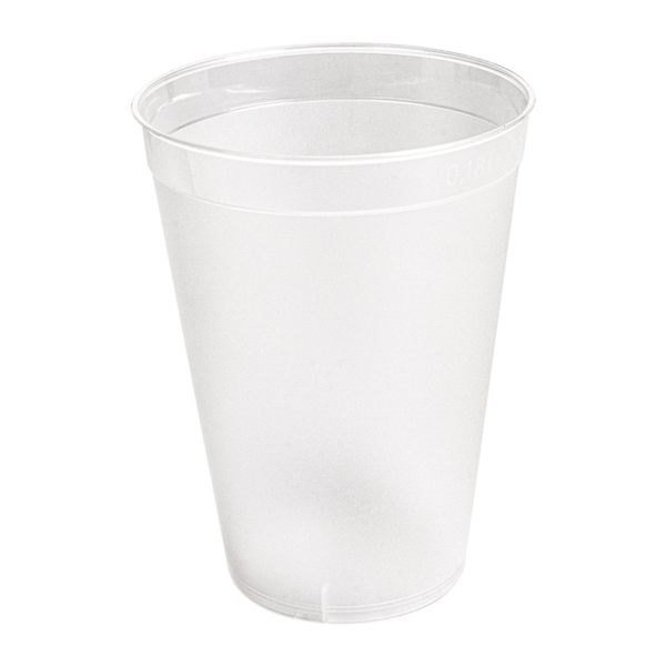 VASOS REUTILIZABLES 180 ML Ø 6,7/4,3x8,7 CM TRANSPARENTE PP (960 UNID.)