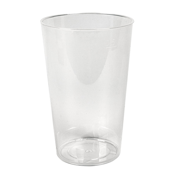 VASOS REUTILIZABLES 500 ML Ø 9,1/6,8x14 CM TRANSPARENTE PP (360 UNID.)
