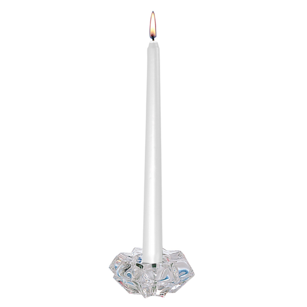 VELAS CÓNICAS Ø 2,3x25 CM PLATEADO CERA (12 UNID.)