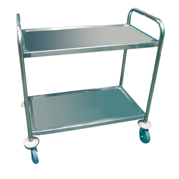 CARRO SERVICIO 2 NIVELES 85x53x95 CM PLATEADO INOX (1 UNID.)