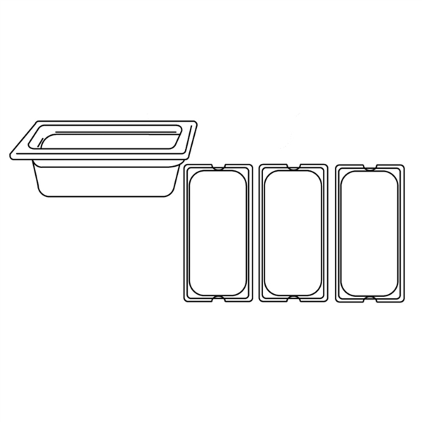 Cubeta Gastronorm 1/3 3,2 L 32,5X17,5X10 Cm Plateado Inox (1 Unid.)