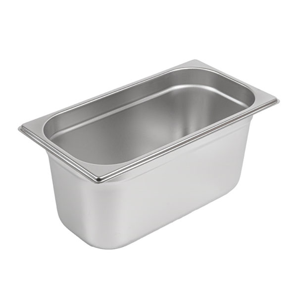 CUBETA GASTRONORM 1/3 4,9 L 32,5x17,5x15 CM PLATEADO INOX (1 UNID.)