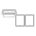 CUBETA GASTRONORM 1/2 11 L 32,5x26,5x20 CM TRANSPARENTE POLICARBONATO (1 UNID.)