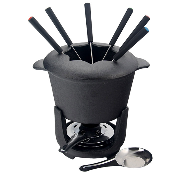 Set De Fondue Ø 16,8X17,5 Cm Negro Hierro (4 Unid.)