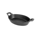 CAZUELA OVAL 720 ml 21,5(27,5)x15x4,5 CM NEGRO HIERRO (8 UNID.)