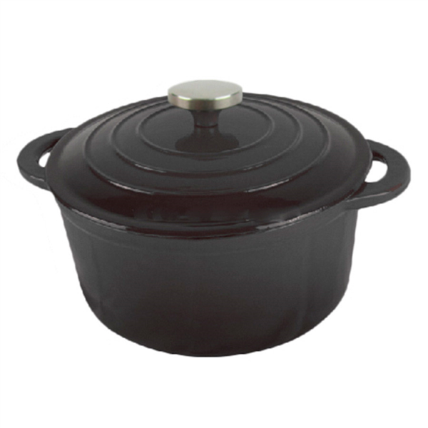 COCOTTE REDONDA CON TAPA 1500 ML Ø 18(22,7)x9 CM NEGRO HIERRO (6 UNID.)