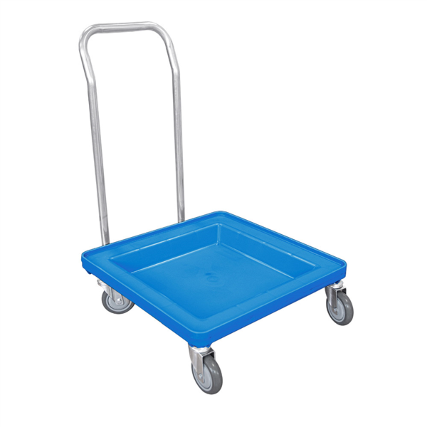 CARRETILLA TRANSPORTE DE RACKS 54x54x81 CM AZUL PP (1 UNID.)