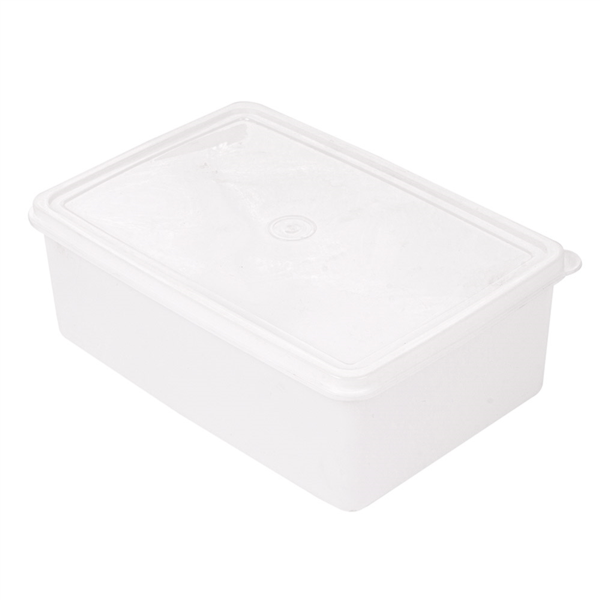 RECIPIENTE ALIMENTOS + TAPA INCORPORADA 1450 ML 20,5x14x8 CM BLANCO PP (1 UNID.)