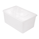 RECIPIENTE ALIMENTOS + TAPA INCORPORADA 6750 ML 30x20x15 CM BLANCO PP (1 UNID.)