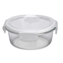 RECIPIENTES REDONDOS CON TAPA 620 ML Ø 15x6/7 CM TRANSPARENTE CRISTAL (6 UNID.)