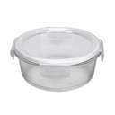 RECIPIENTES REDONDOS CON TAPA 950 ML Ø 17,2x6,6/7,5 CM TRANSPARENTE CRISTAL (6 UNID.)