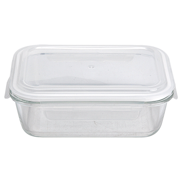 Recipientes Rectangulares Con Tapa 1040 Ml 21X15,7X7,2 Cm Transparente Cristal (6 Unid.)