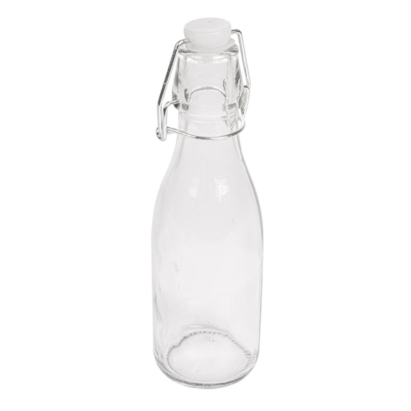 Botella + Cierre Clip 250 Ml Ø 5,5X19,5 Cm Transparente Cristal (48 Unid.)