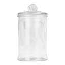 TARRO PARA ALMACENAR CILÍNDRICO 650 ML Ø 10x18,3 CM TRANSPARENTE CRISTAL (24 UNID.)