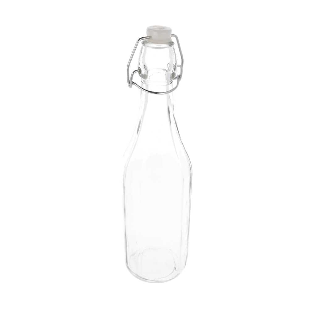 BOTELLA + CIERRE CLIP 'WAKI GLASS' 500 ML Ø 7x27 CM TRANSPARENTE CRISTAL (48 UNID.)