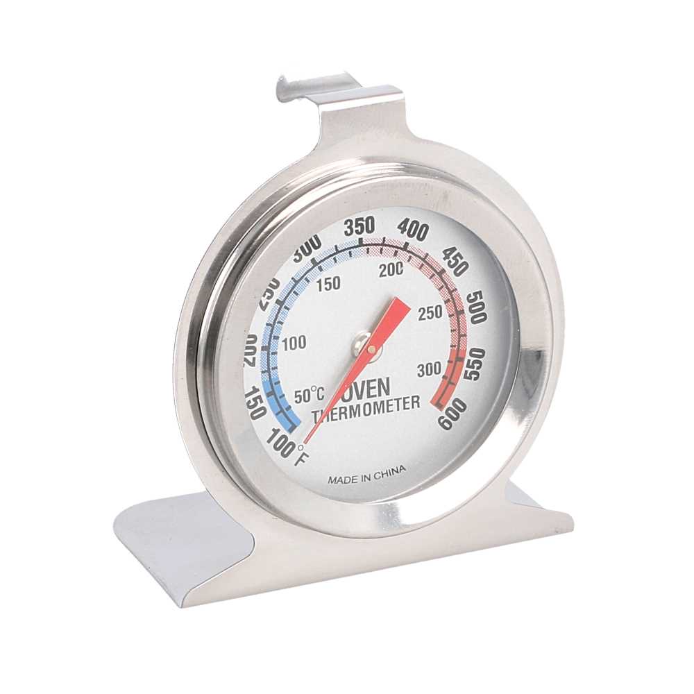 Termómetro Cocción Horno 50º A 300ºc 6,5X7X4 Cm Plateado Inox (1 Unid.)