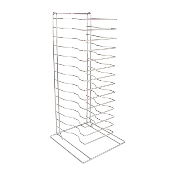 Rack Para Pizza 15 Niveles 30,4X30,4X68 Cm Plateado Metal (1 Unid.)
