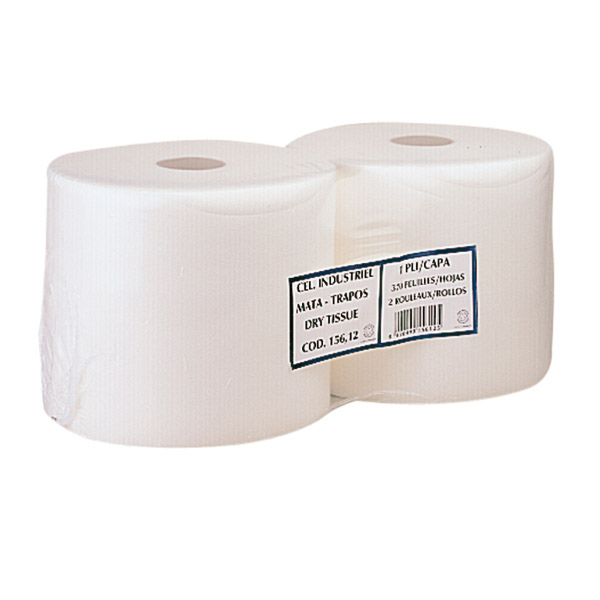 Matatrapos 1 Capa - 260 Hojas 55 G/M2 Ø 27X24 Cm Blanco Airlaid (2 Unid.)