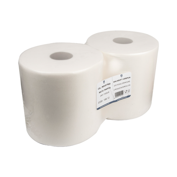 MATATRAPOS 1 CAPA - 370 HOJAS 55 G/M2 Ø 26x26 CM BLANCO AIRLAID (2 UNID.)