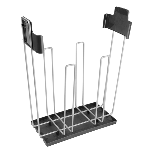 SOPORTE BOLSAS COMPOSTABLES 27x13x39 CM PLATEADO (1 UNID.)