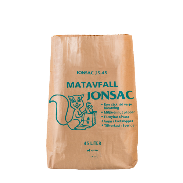 BOLSAS BASURA 45 L 2x70 G/M2 55x67x16 CM MARRÓN KRAFT (50 UNID.)